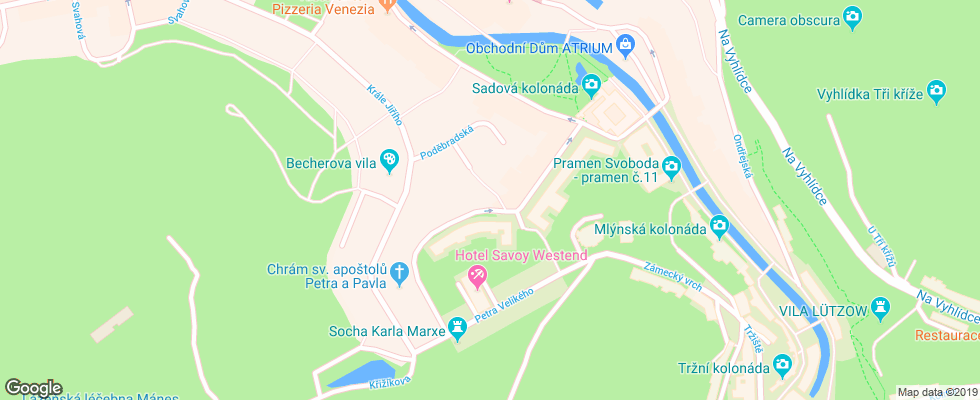 Отель Anglicky Dvur Orea на карте Чехии