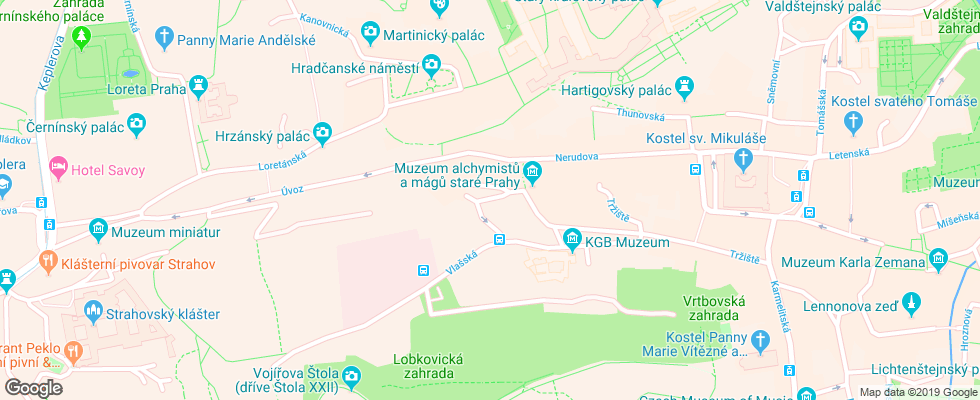 Отель Appia Prague Residences на карте Чехии