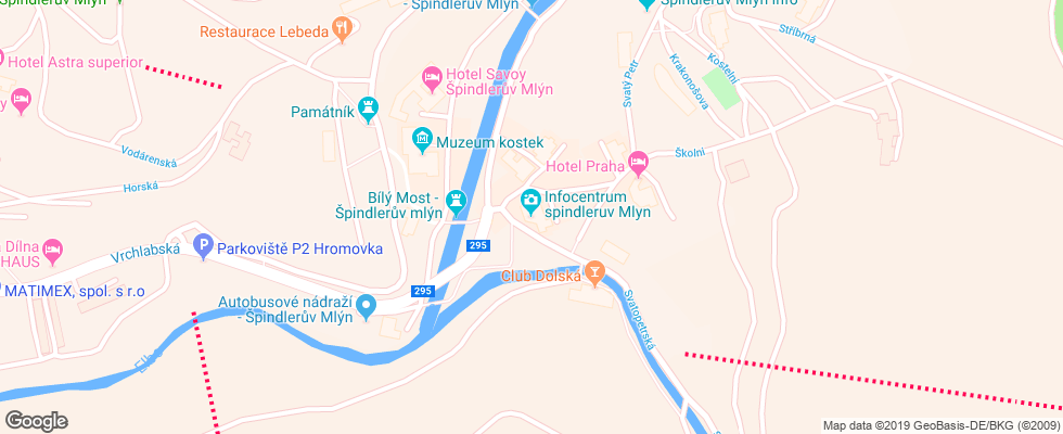 Отель Aqua Park на карте Чехии