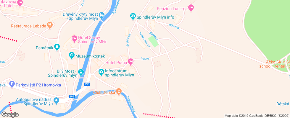 Отель Barbora на карте Чехии