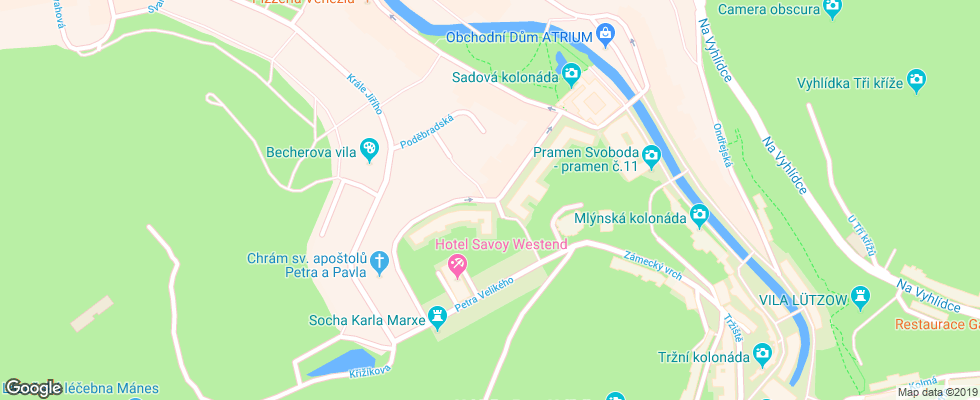 Отель Cajkovskij на карте Чехии