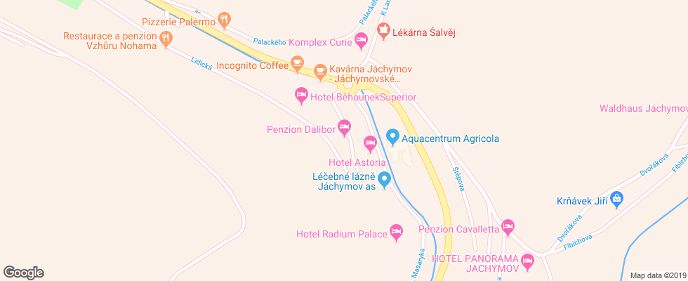 Отель Dalibor на карте Чехии