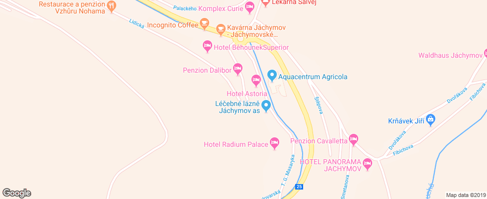 Отель Jitrenka на карте Чехии