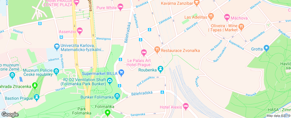 Отель Le Palais на карте Чехии