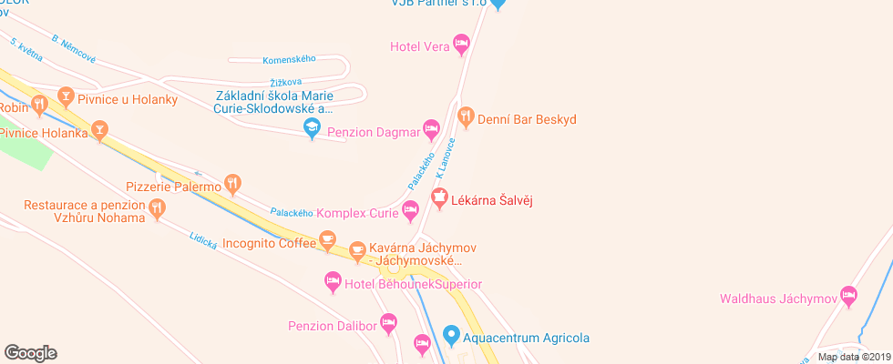 Отель Luzice на карте Чехии
