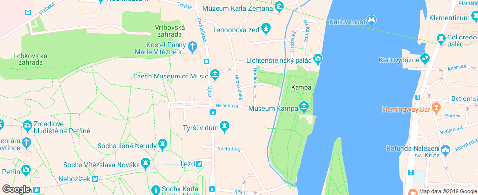 Отель Mandarin Oriental на карте Чехии