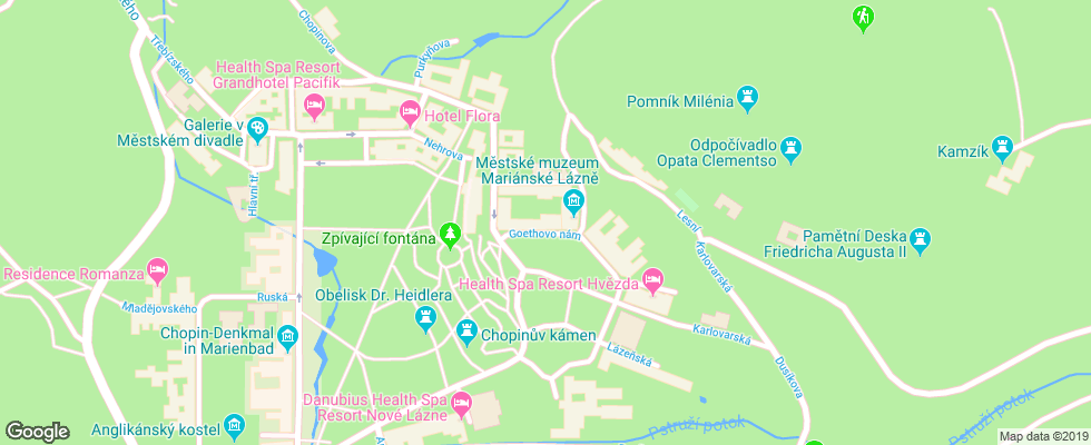 Отель Neapol (Dep. Hvezda) на карте Чехии