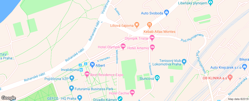 Отель Olympik на карте Чехии