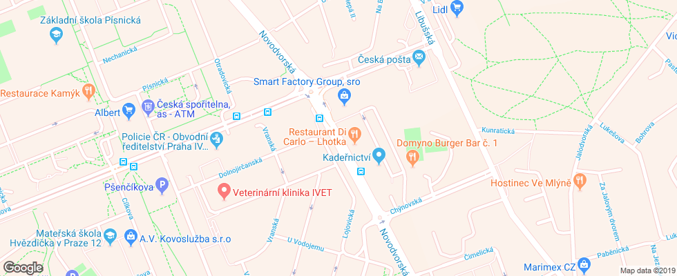Отель Residence Domyno на карте Чехии