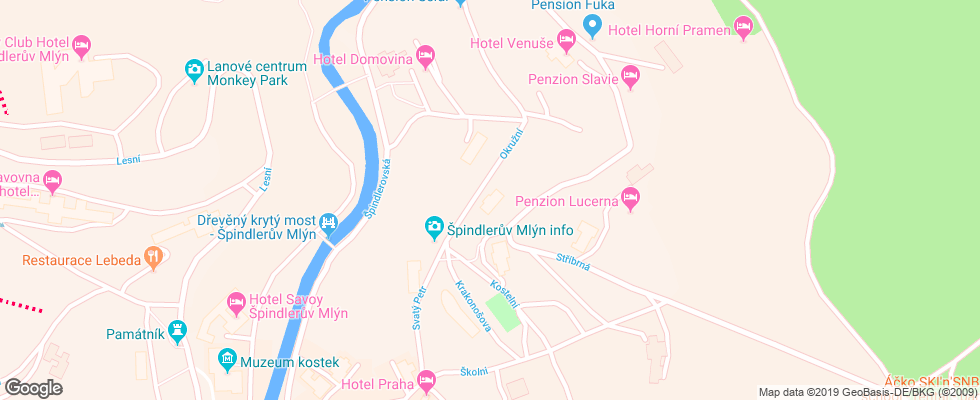 Отель Start на карте Чехии