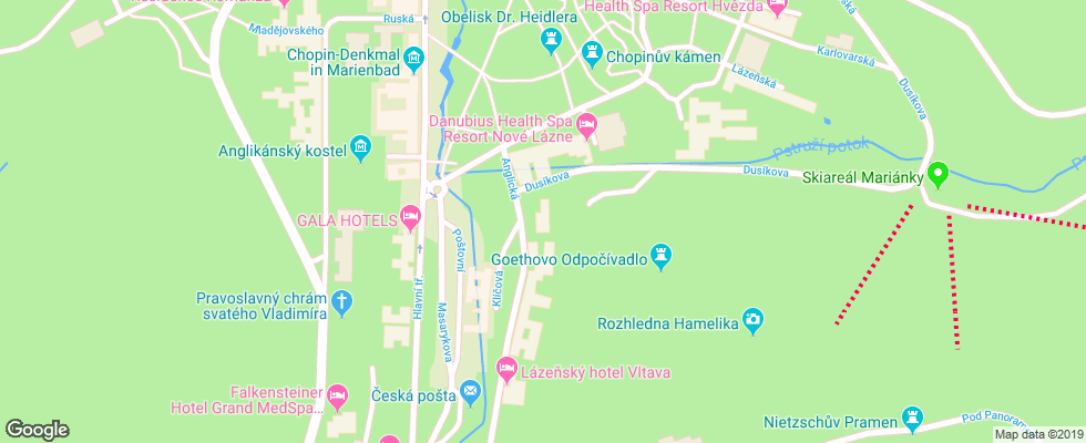 Отель Villa Patriot на карте Чехии
