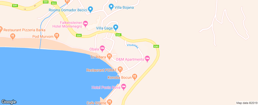Отель Acd Apt на карте Черногории