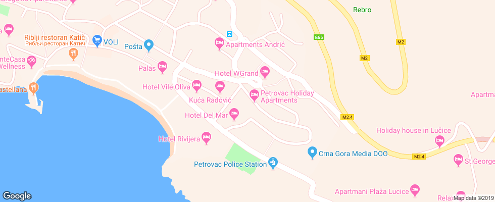 Отель Djuric на карте Черногории