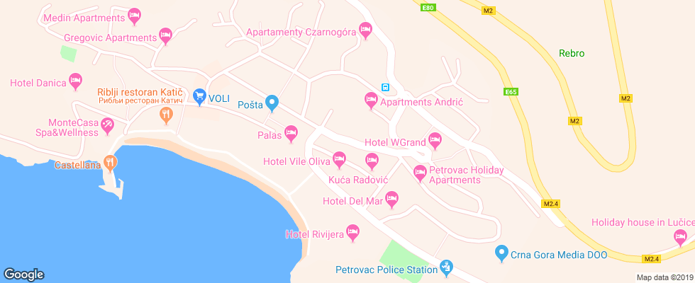 Отель Renome Aparthotel на карте Черногории