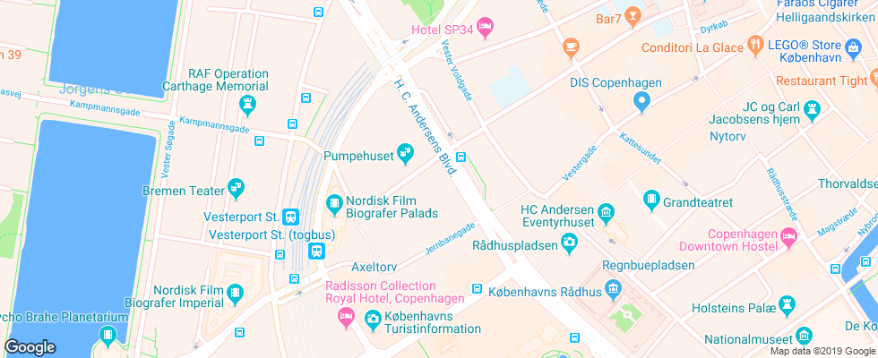 Отель Alexandra на карте Дании