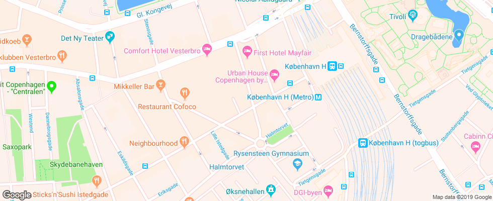 Отель Andersen Boutique на карте Дании