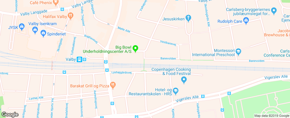 Отель Rossini на карте Дании
