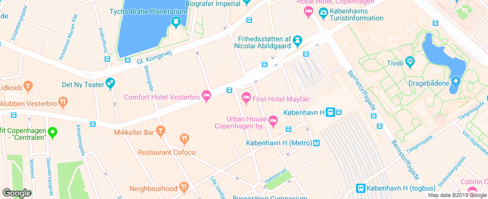 Отель Scandic Webers на карте Дании