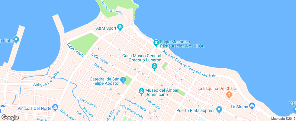 Отель Blue Bay Villas Doradas на карте Доминиканы