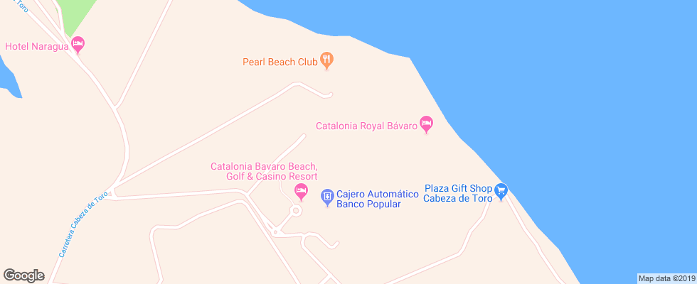Отель Catalonia Bavaro Beach Golf & Casino Resort на карте Доминиканы