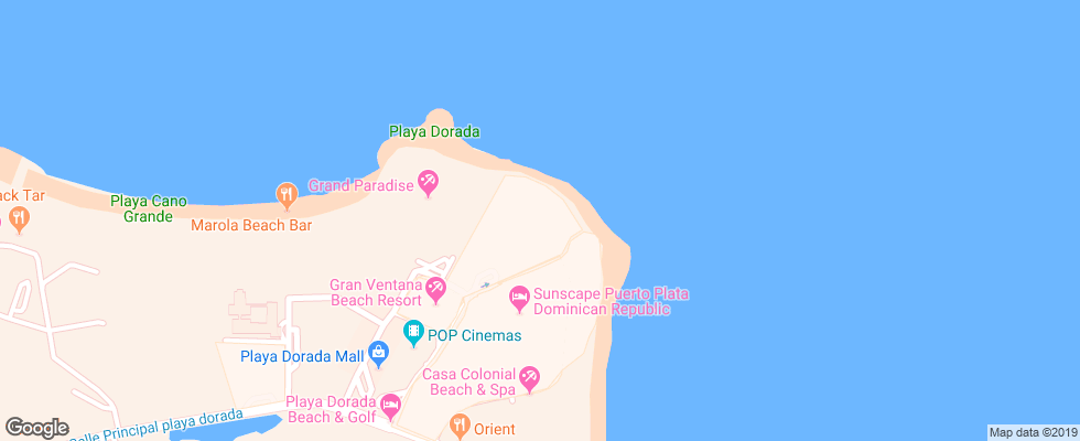 Отель Gran Ventana на карте Доминиканы