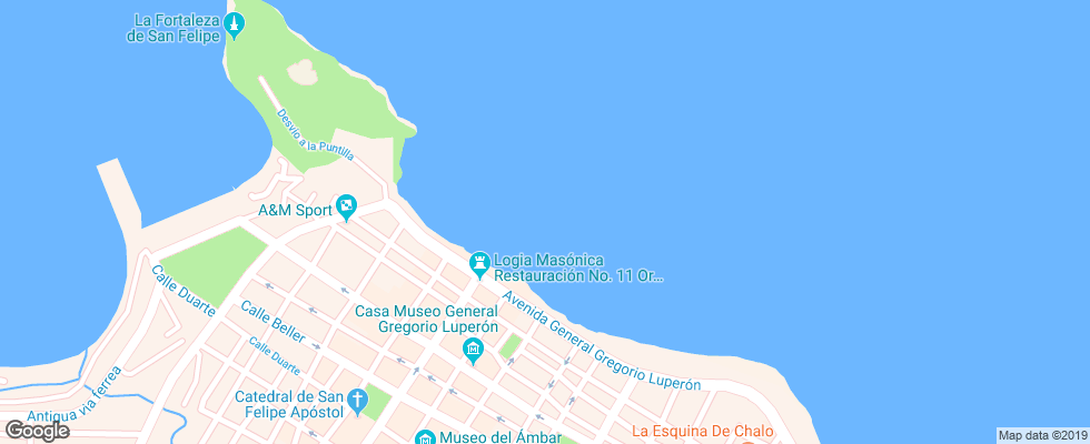 Отель Occidental Allegro Puerto Plata на карте Доминиканы