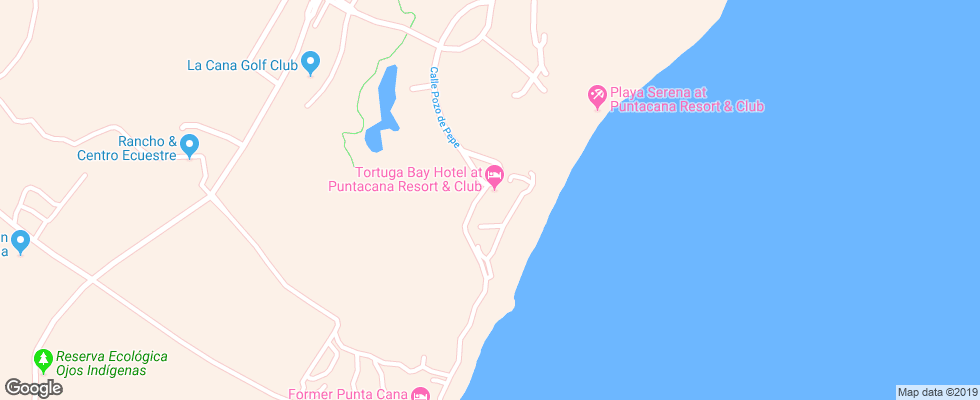 Отель Punta Cana Resort & Club на карте Доминиканы