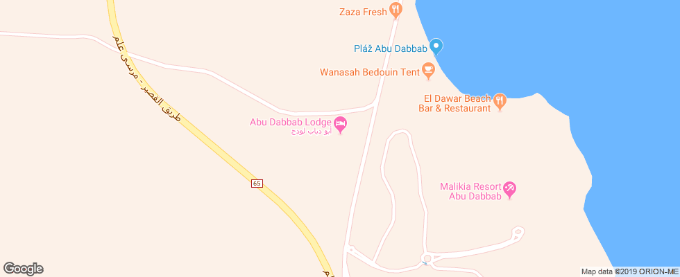 Отель Abou Dabbab на карте Египта