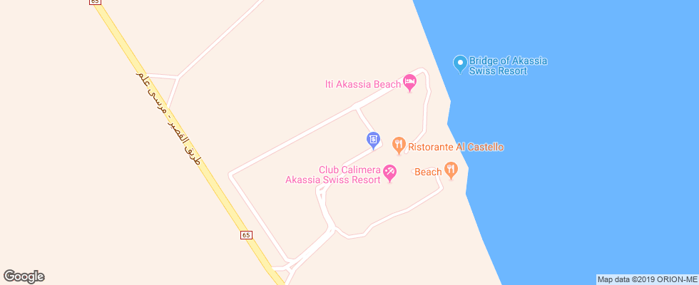 Отель Akassia Swiss Resort на карте Египта