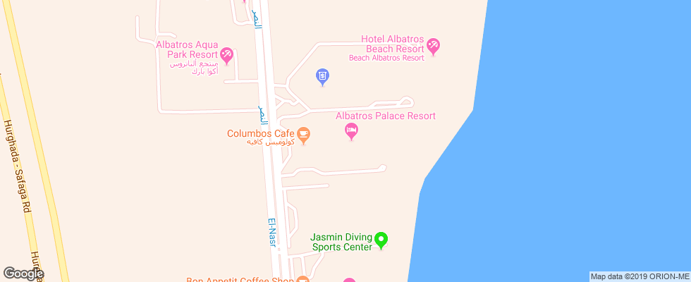 Отель Albatros Palace Resort на карте Египта