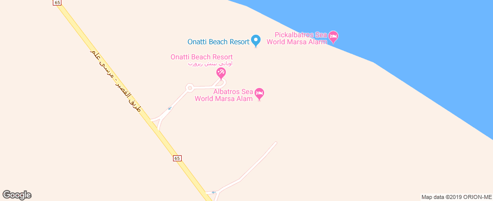 Отель Albatros Sea World Marsa Alam на карте Египта