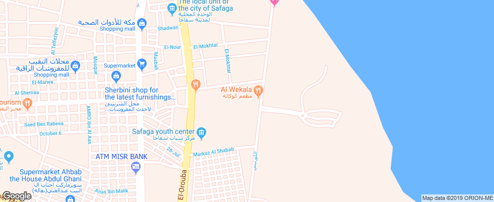 Отель Amira Hotel на карте Египта