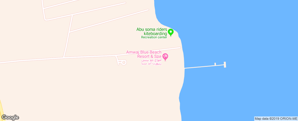 Отель Amwaj Blue Beach Resort & Spa Abu Soma на карте Египта