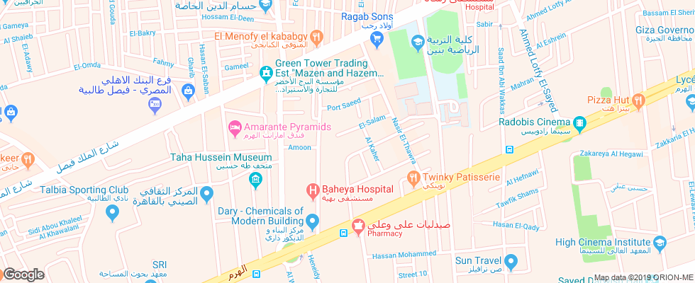 Отель Barcelo Cairo Pyramids на карте Египта