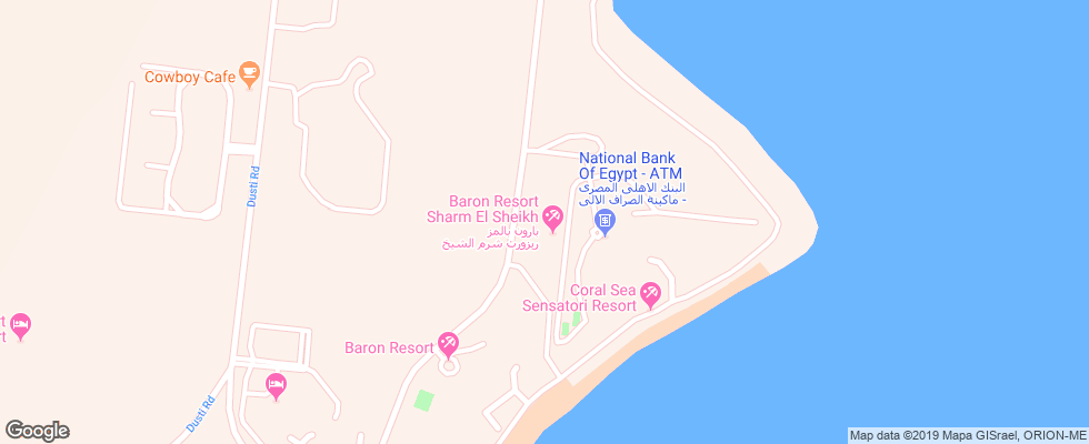 Отель Baron Palms Resort на карте Египта