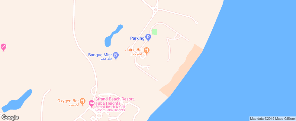 Отель Bay View Resort Taba Heights на карте Египта