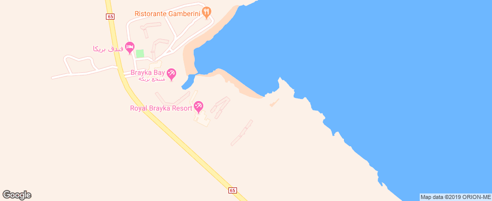 Отель Brayka Lagoon Resort на карте Египта