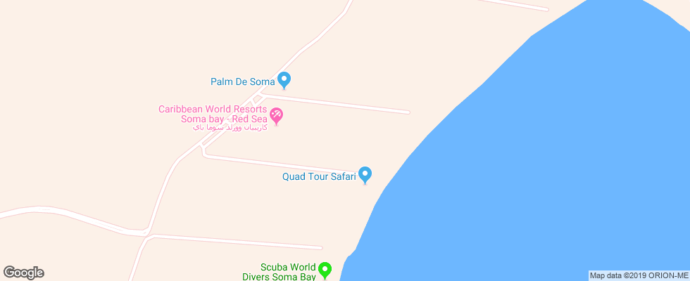 Отель Caribbean World Soma Bay на карте Египта