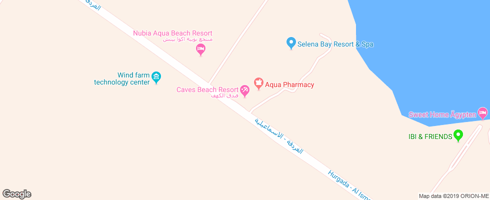 Отель Caves Beach Resort на карте Египта
