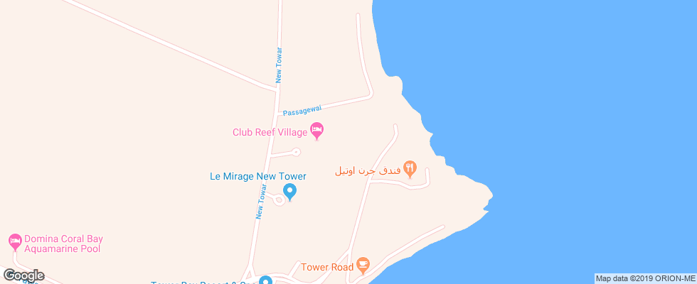 Отель Club Reef на карте Египта