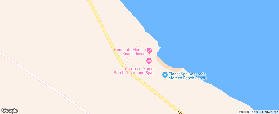 Отель Concorde Moreen Beach Resort & Spa Marsa Alam на карте Египта