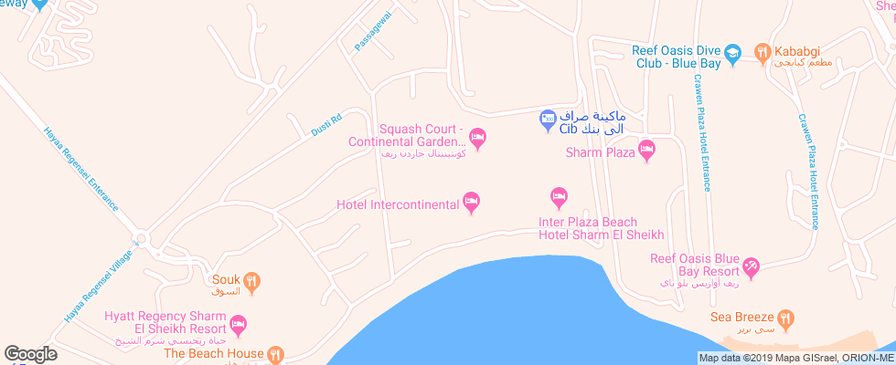 Отель Continental Garden Reef Resort на карте Египта