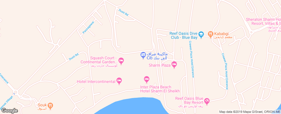Отель Continental Plaza Beach Resort на карте Египта