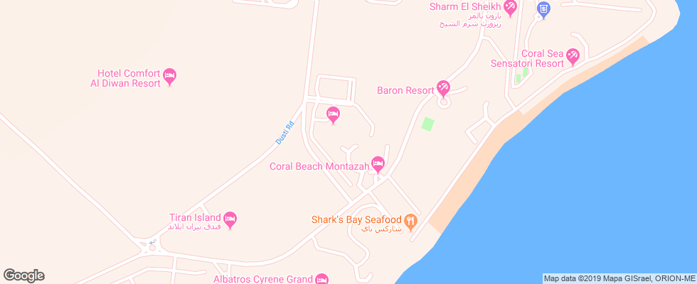 Отель Coral Beach Resort Montazah на карте Египта