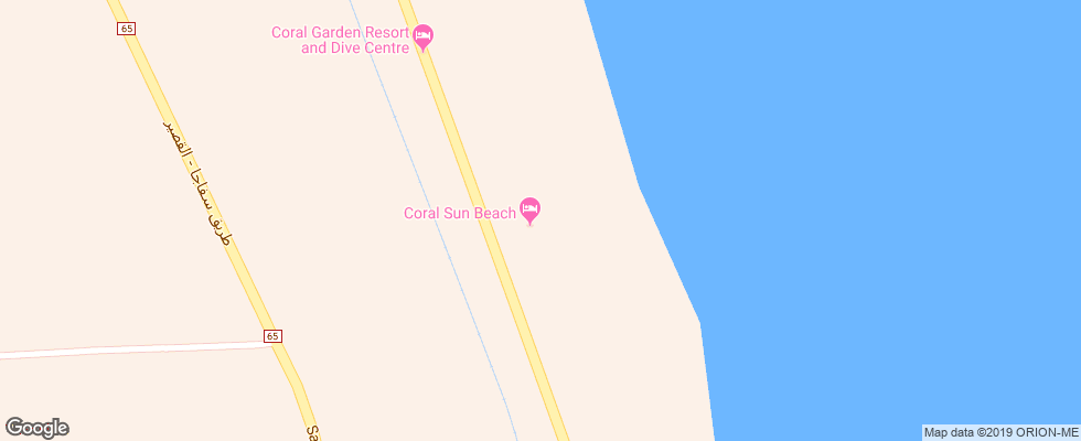 Отель Coral Sun Beach на карте Египта