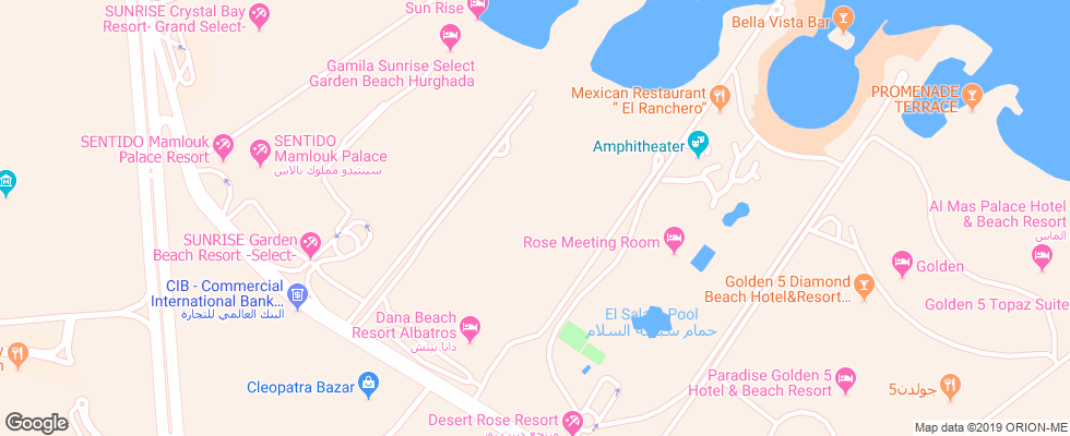 Отель Dana Beach Resort на карте Египта