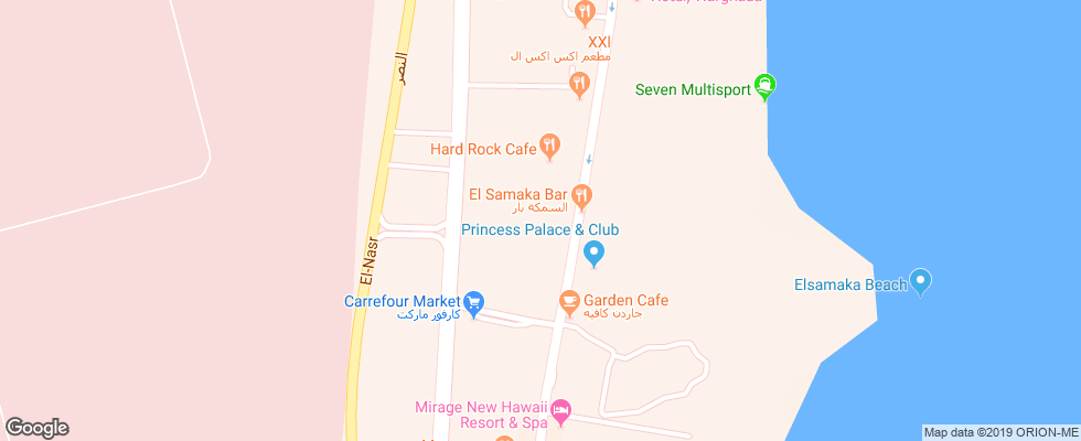 Отель Desert Inn на карте Египта