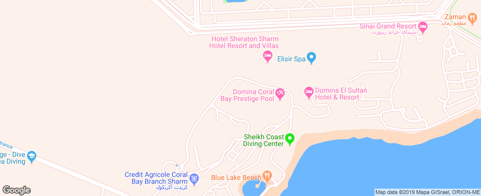 Отель Domina Coral Bay Aquamarine Pool на карте Египта