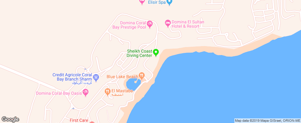 Отель Domina Coral Bay Harem на карте Египта