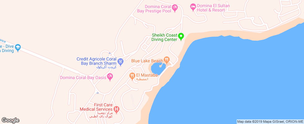 Отель Domina Coral Bay Kings Lake на карте Египта
